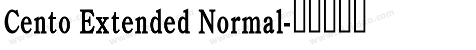 Cento Extended Normal字体转换